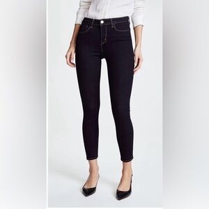 L'AGENCE Women’s Dark Blue Indigo “Margot” High Rise Skinny Jeans Size 24